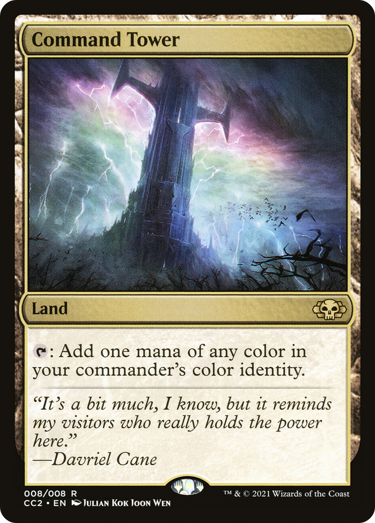 Command Tower (CC2-008) [Misc] Commander Collection: Black Foil MTG Single Wizards of the Coast