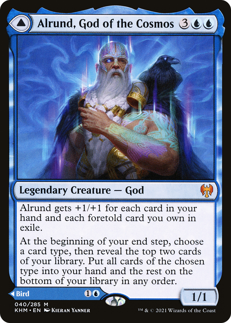 Alrund, God of the Cosmos (KHM-040) [Kaldheim] MTG Single Wizards of the Coast