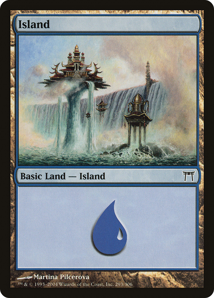 Island (293) (CHK-293) [Champions of Kamigawa] Foil MTG Single Wizards of the Coast