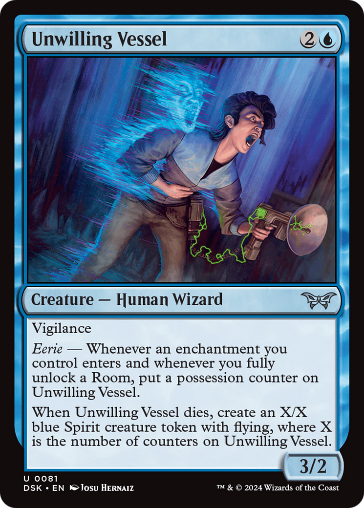 Unwilling Vessel (DSK-081) [Duskmourn: House of Horror] Foil MTG Single Wizards of the Coast