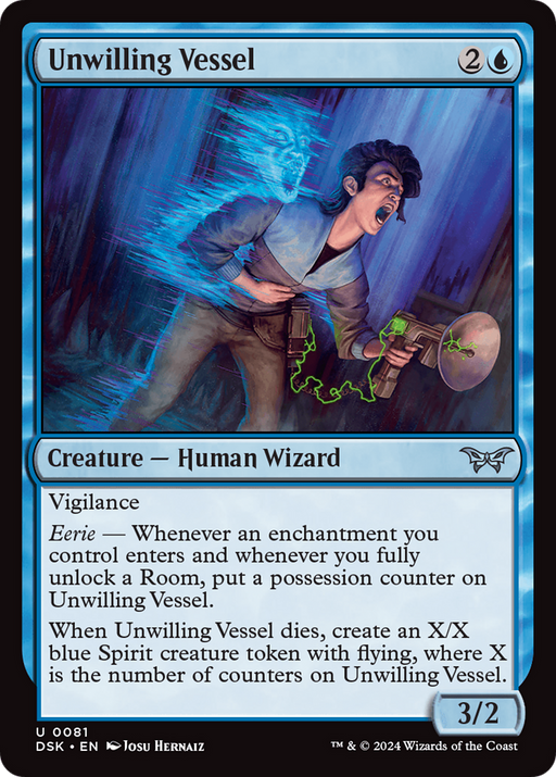 Unwilling Vessel (DSK-081) [Duskmourn: House of Horror] Foil MTG Single Wizards of the Coast