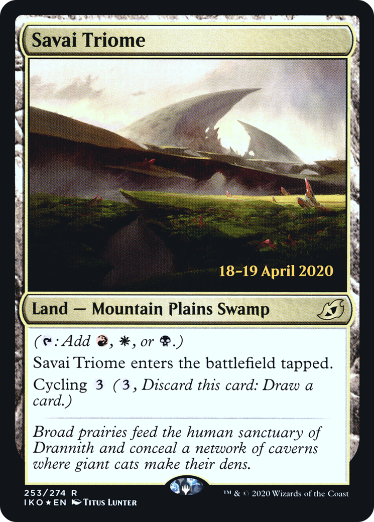 Savai Triome (PRE-253) [Ikoria: Lair of Behemoths Promos] Foil MTG Single Wizards of the Coast