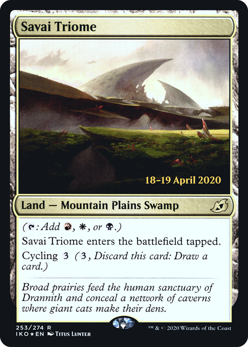 Savai Triome (PRE-253) [Ikoria: Lair of Behemoths Promos] Foil MTG Single Wizards of the Coast
