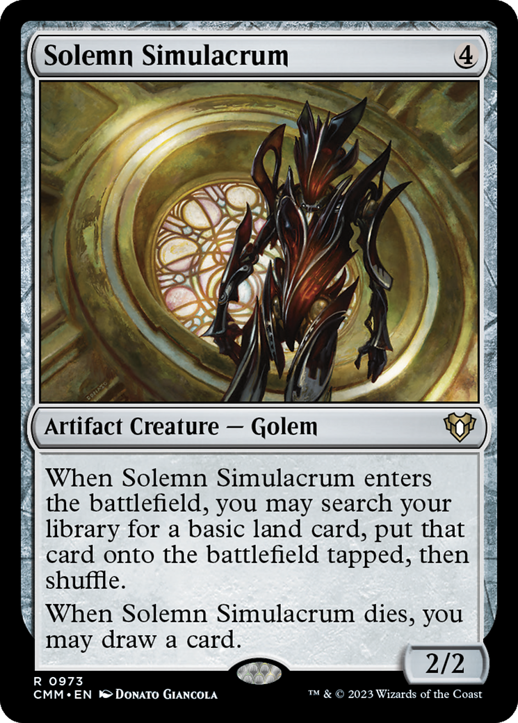 Solemn Simulacrum (CMM-973) [Commander Masters] MTG Single Wizards of the Coast