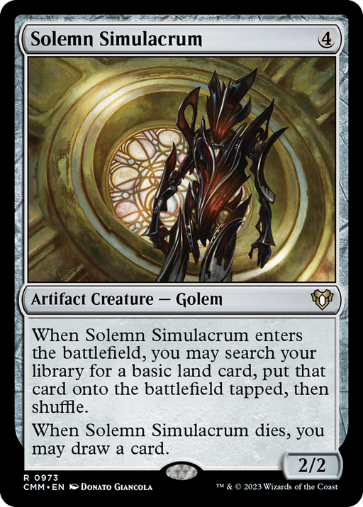 Solemn Simulacrum (CMM-973) [Commander Masters] MTG Single Wizards of the Coast