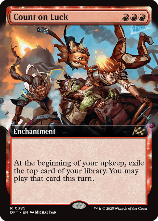 Count on Luck (DFT-385) [Aetherdrift] (Extended Art) Foil MTG Single Wizards of the Coast