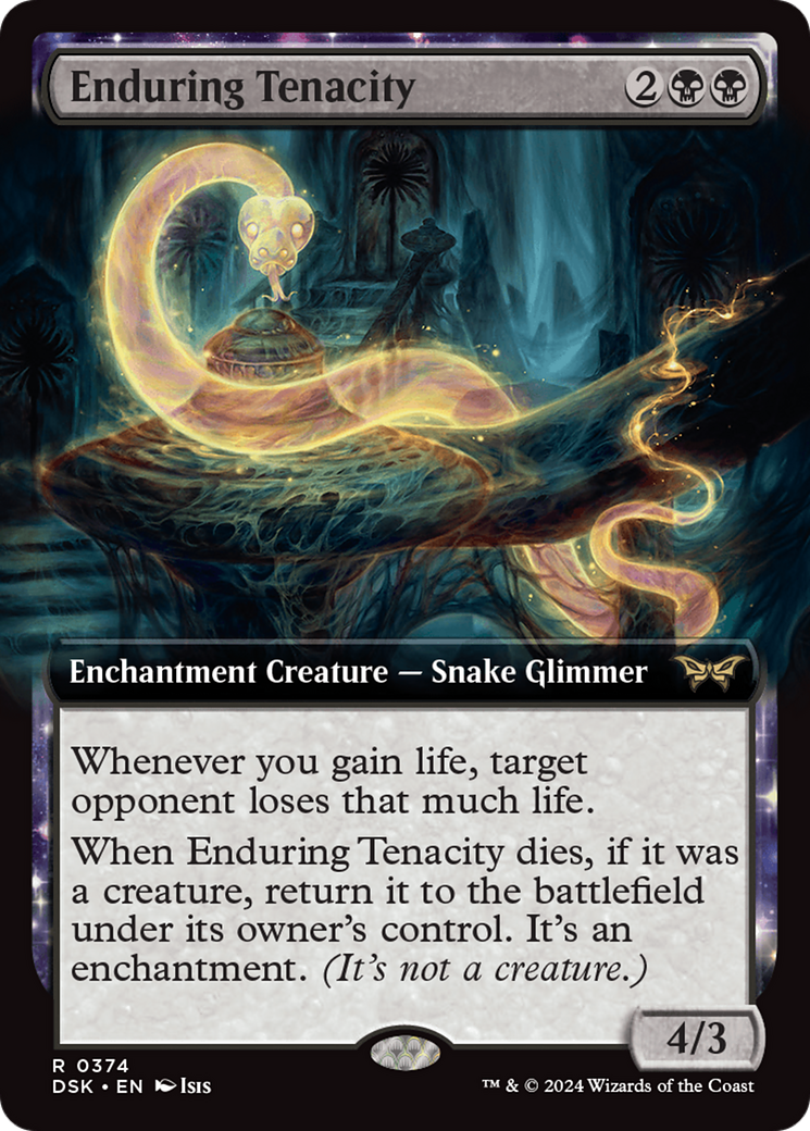 Enduring Tenacity (DSK-374) [Duskmourn: House of Horror] (Extended Art) Foil MTG Single Wizards of the Coast
