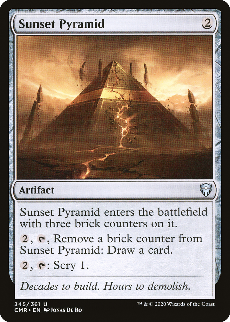 Sunset Pyramid (CMR-345) [Commander Legends] MTG Single Wizards of the Coast