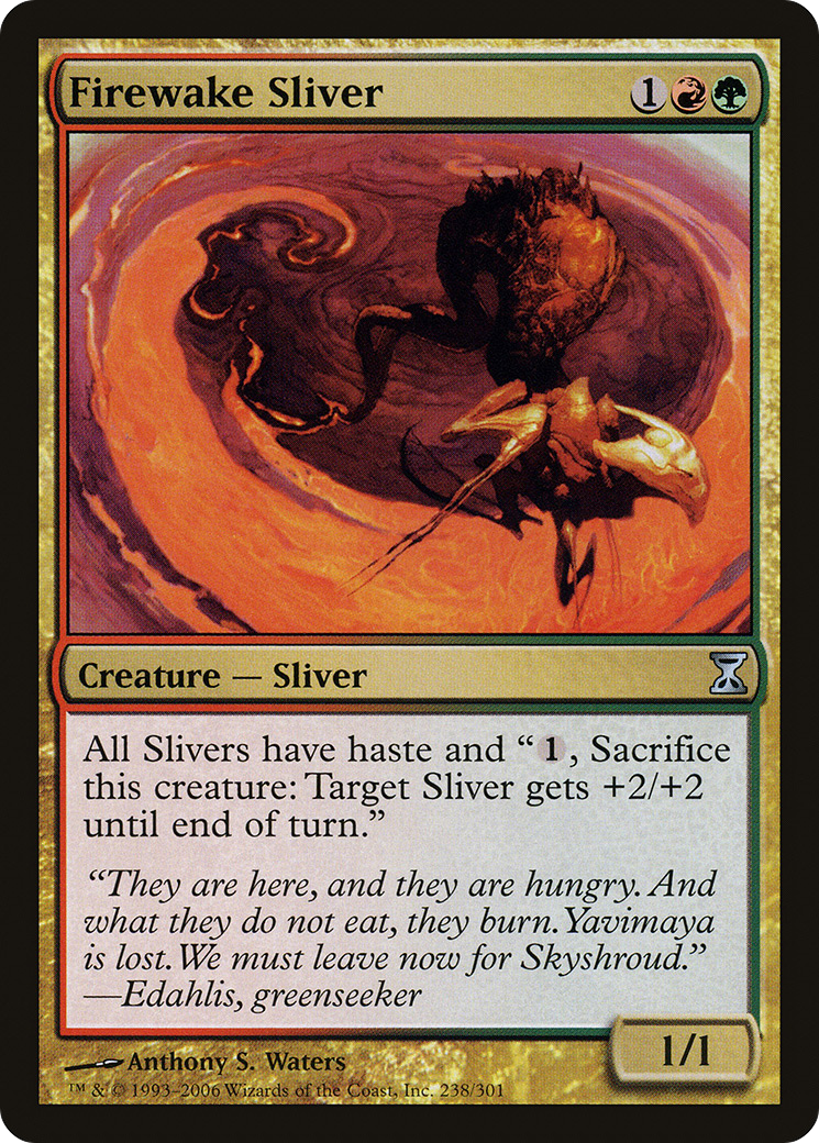 Firewake Sliver (TSP-238) [Time Spiral] Foil MTG Single Wizards of the Coast