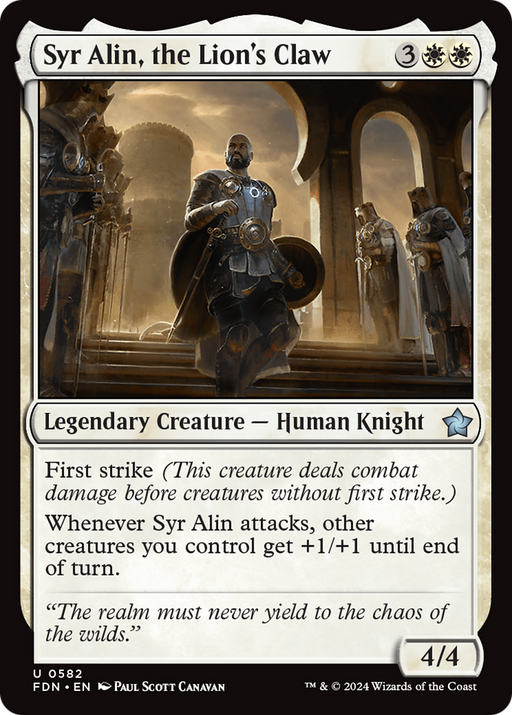 Syr Alin, the Lion's Claw (FDN-582) [Foundations] MTG Single Wizards of the Coast