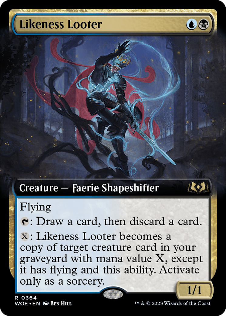 Likeness Looter (WOE-364) [Wilds of Eldraine] (Extended Art) Foil MTG Single Wizards of the Coast