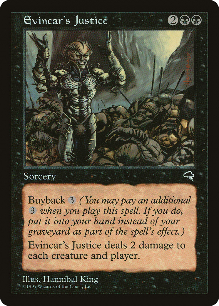 Evincar's Justice (TMP-134) [Tempest] MTG Single Wizards of the Coast