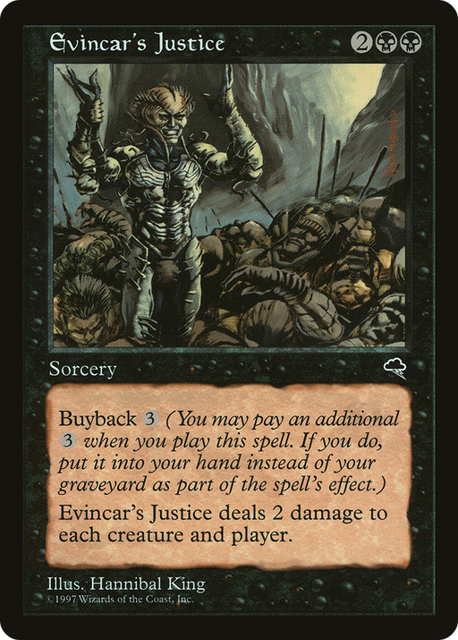 Evincar's Justice (TMP-134) [Tempest] MTG Single Wizards of the Coast