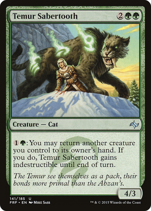Temur Sabertooth (FRF-141) [Fate Reforged] MTG Single Wizards of the Coast