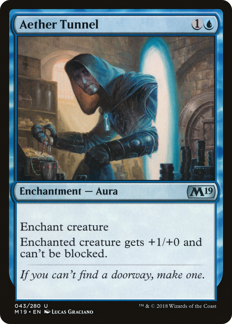 Aether Tunnel (M19-043) [Core Set 2019] Foil MTG Single Wizards of the Coast