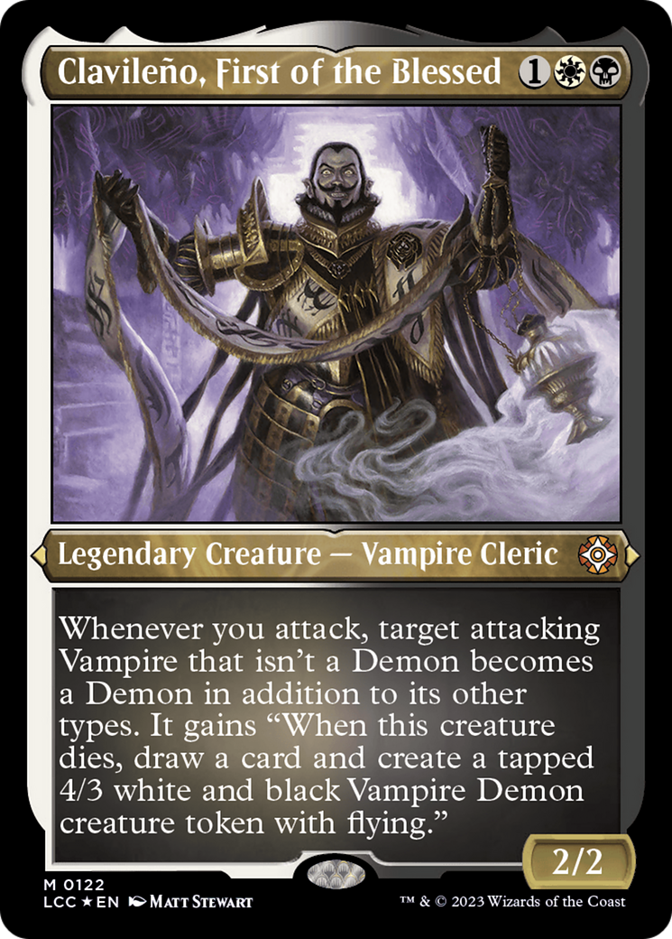 Clavileno, First of the Blessed (Display Commander) - Thick Stock (LCC-122) [The Lost Caverns of Ixalan Commander] Foil MTG Single Wizards of the Coast