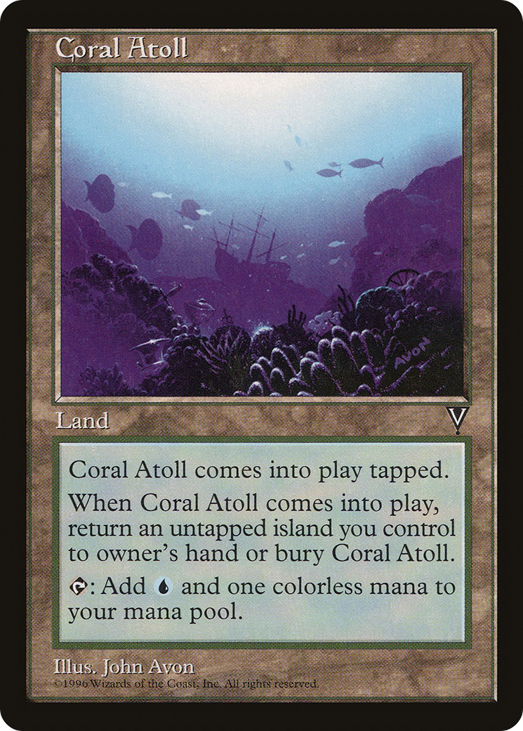 Coral Atoll (VIS-160) [Visions] MTG Single Wizards of the Coast