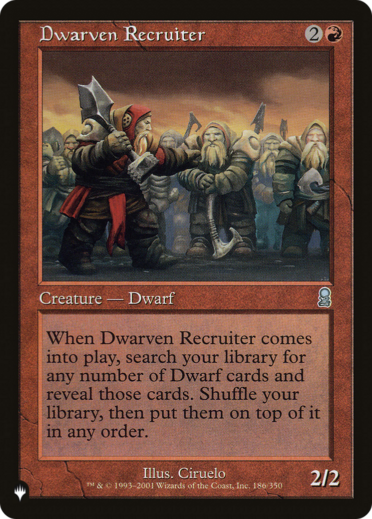 Dwarven Recruiter (LIST-ODY-186) [Mystery Booster] The List MTG Single Wizards of the Coast