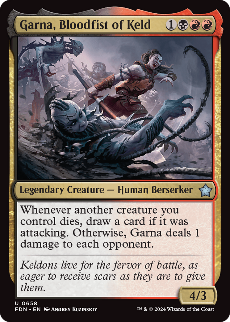 Garna, Bloodfist of Keld (FDN-658) [Foundations] MTG Single Wizards of the Coast