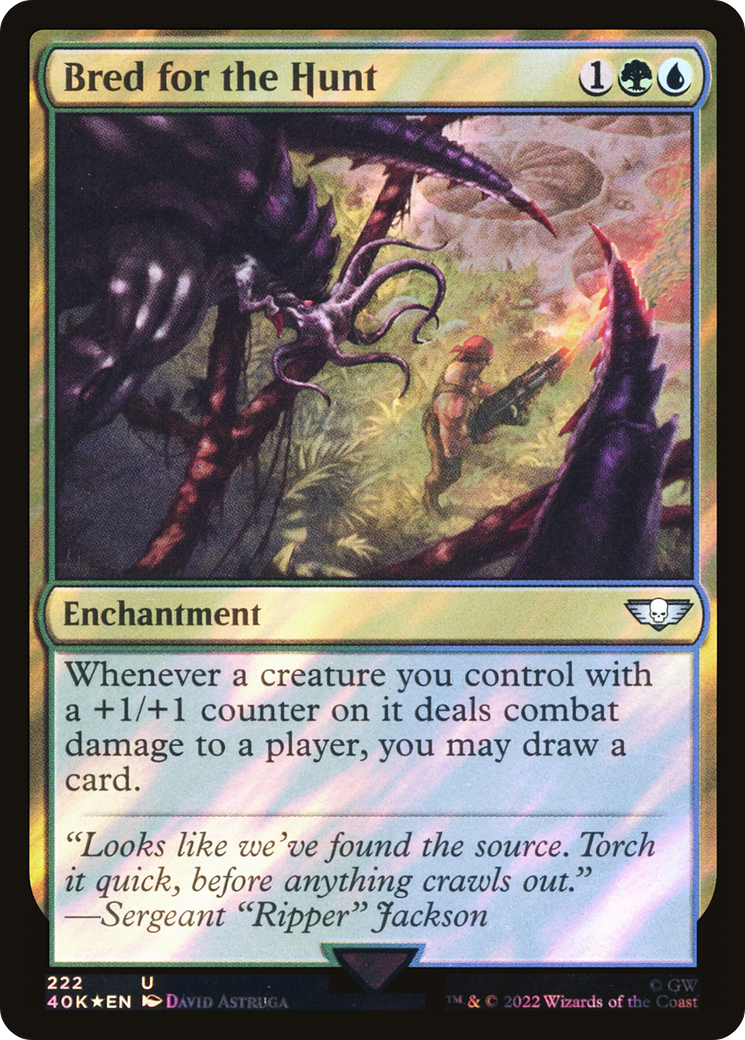 Bred for the Hunt (40K-222★) [Warhammer 40,000 Commander] Foil MTG Single Wizards of the Coast