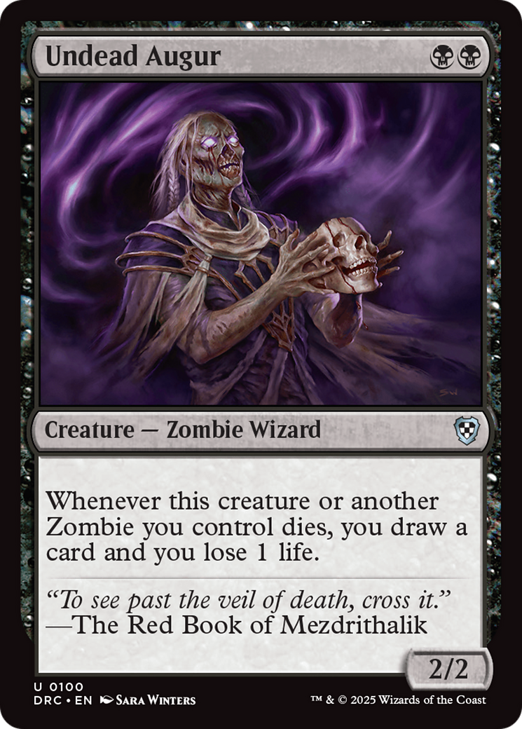 Undead Augur (DRC-100) [Commander: Aetherdrift] MTG Single Wizards of the Coast