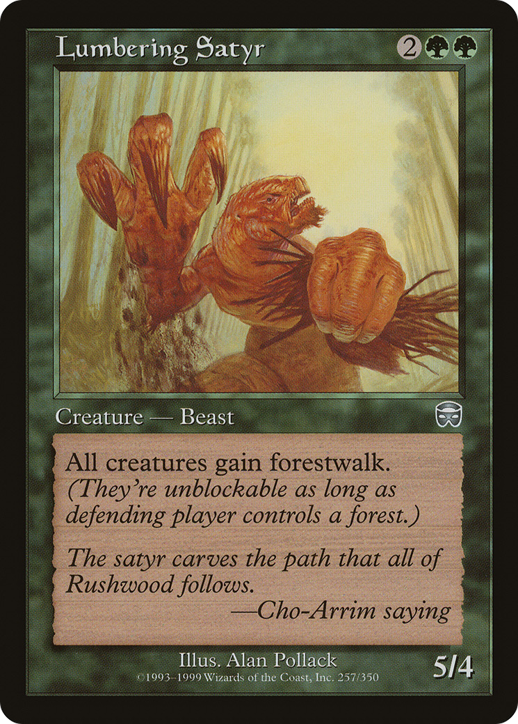 Lumbering Satyr (MMQ-257) [Mercadian Masques] MTG Single Wizards of the Coast