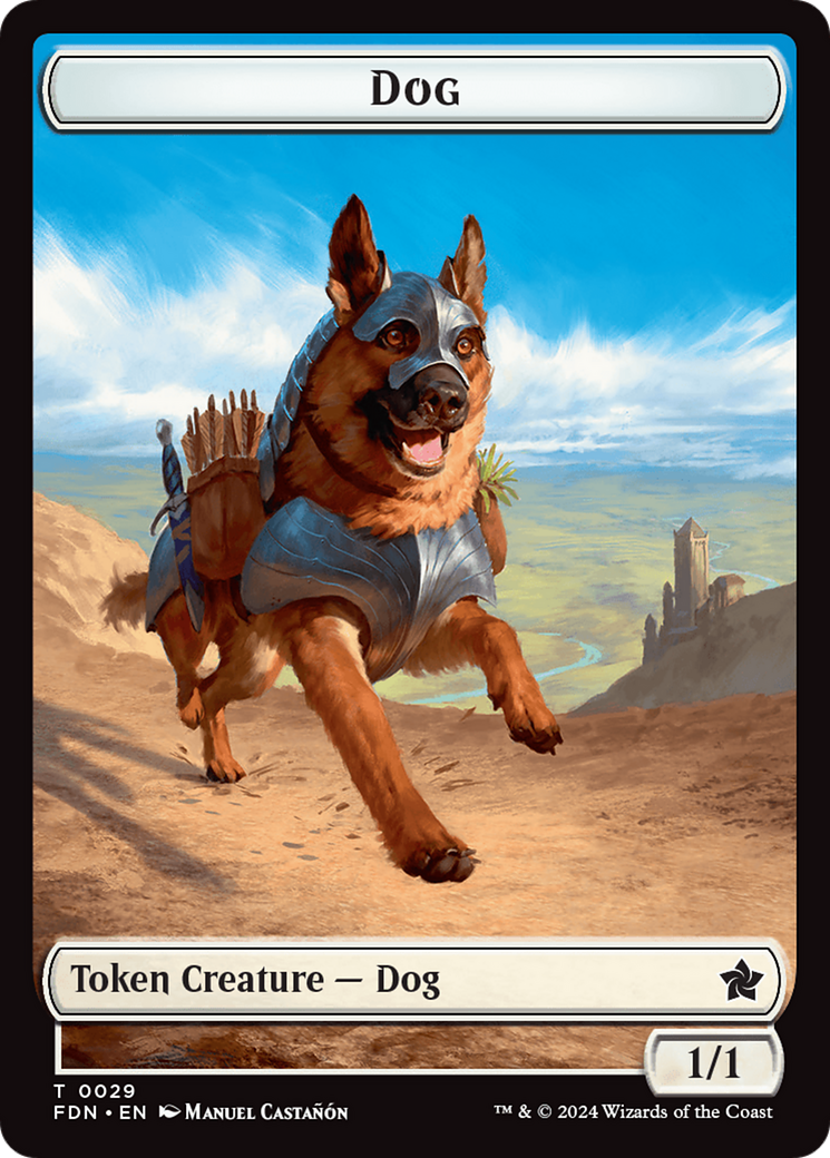 Dog (TFDN-029) [Tokens] Foundations Tokens Foil MTG Single Wizards of the Coast