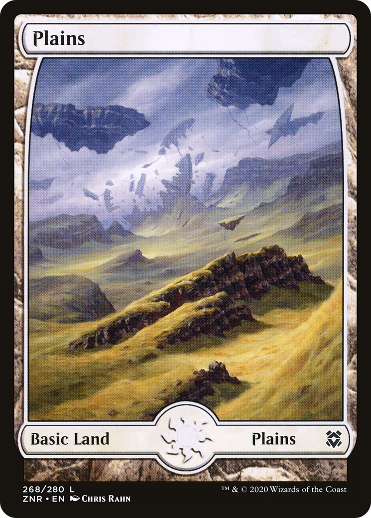 Plains (ZNR-268) [Zendikar Rising] (Full Art) Foil MTG Single Wizards of the Coast