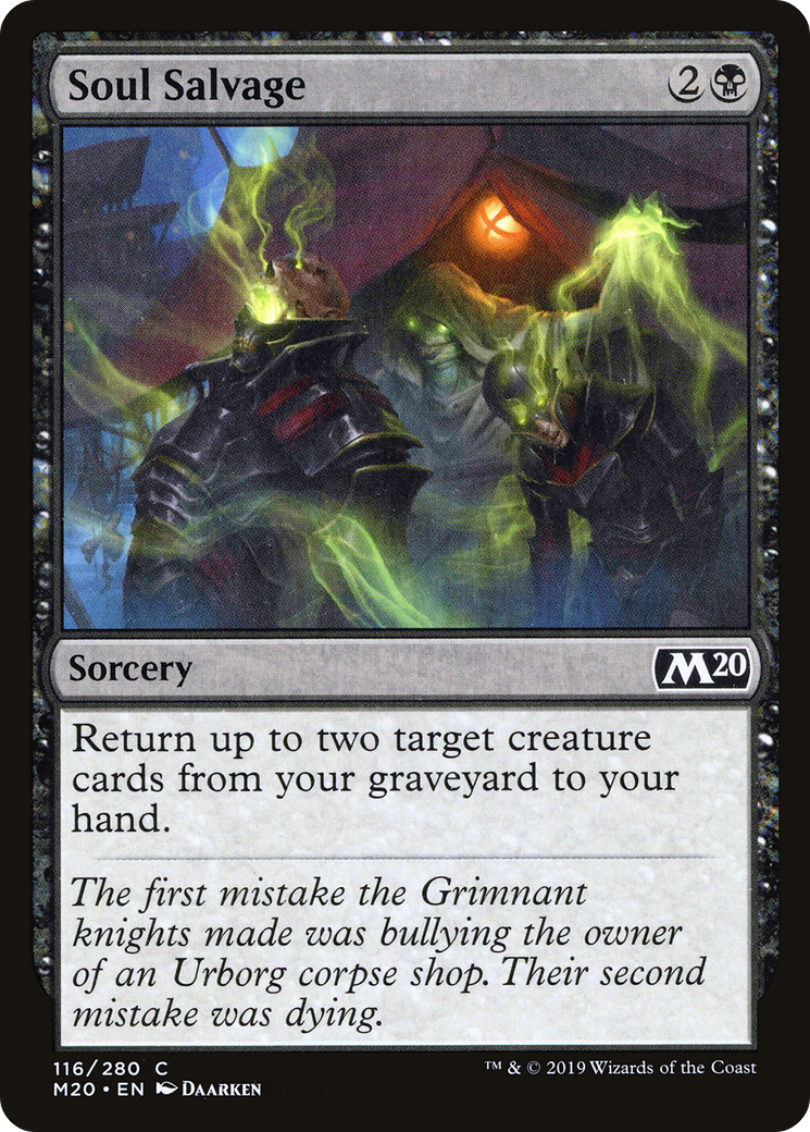 Soul Salvage (M20-116) [Core Set 2020] Foil MTG Single Wizards of the Coast