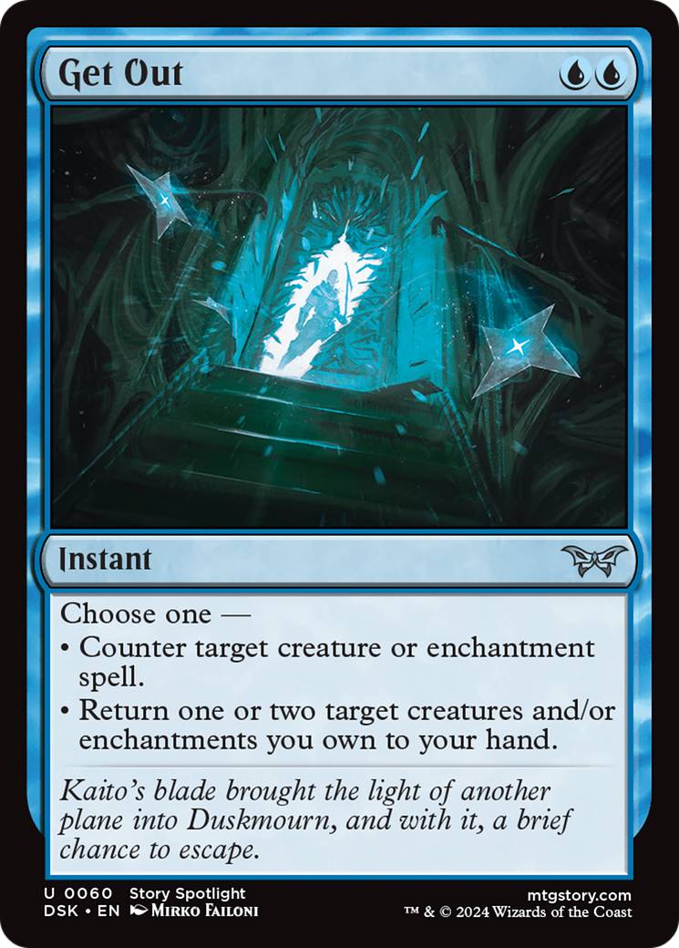 Get Out (DSK-060) [Duskmourn: House of Horror] Foil MTG Single Wizards of the Coast