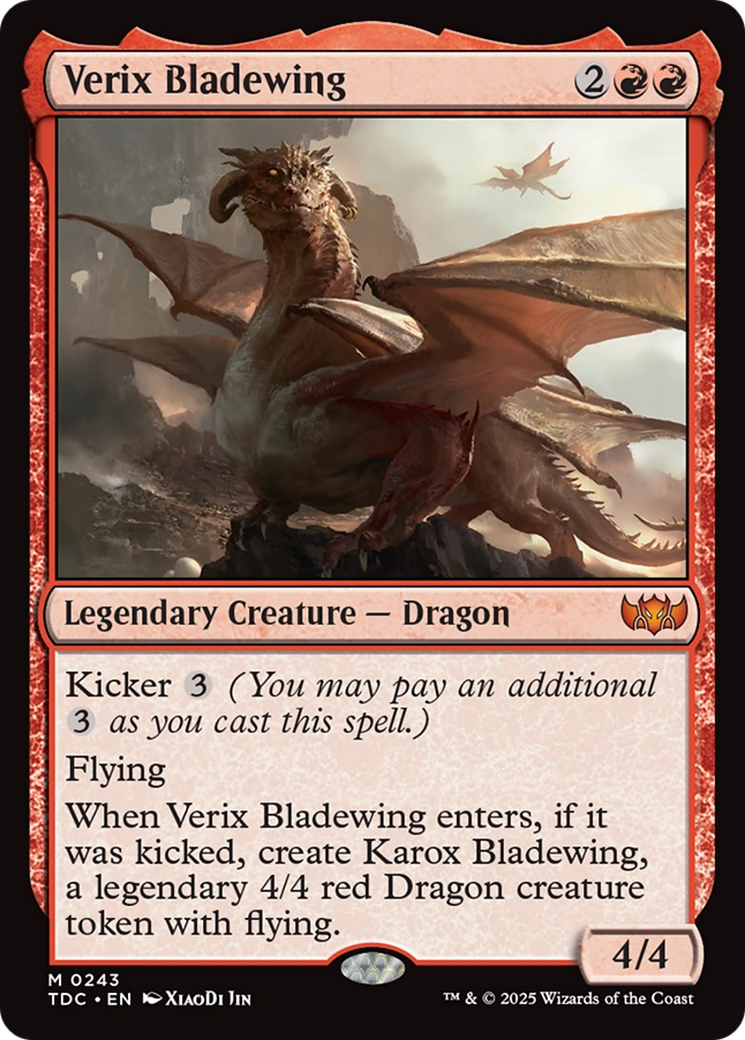 Verix Bladewing (TDC-243) [Commander: Tarkir: Dragonstorm] MTG Single Wizards of the Coast