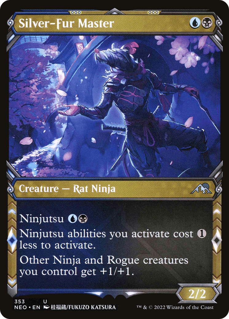 Silver-Fur Master (NEO-353) [Kamigawa: Neon Dynasty] (Showcase) Foil MTG Single Wizards of the Coast