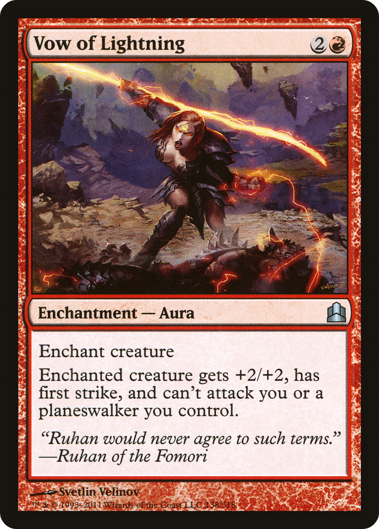 Vow of Lightning (CMD-138) [Commander 2011] MTG Single Wizards of the Coast