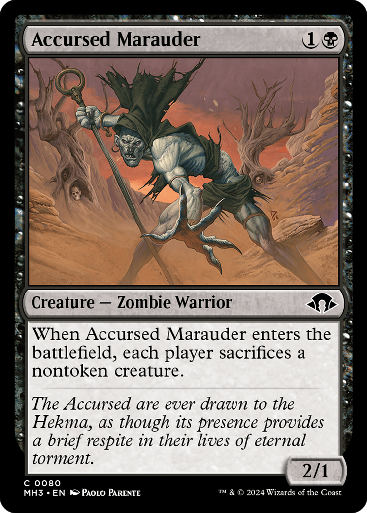 Accursed Marauder (MH3-080) [Modern Horizons 3] Foil MTG Single Wizards of the Coast