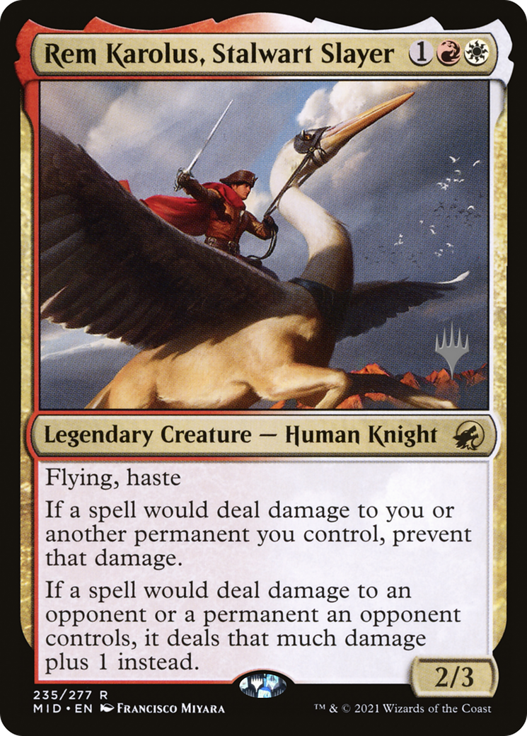 Rem Karolus, Stalwart Slayer (PPMID-235) [Innistrad: Midnight Hunt Promos] Foil MTG Single Wizards of the Coast