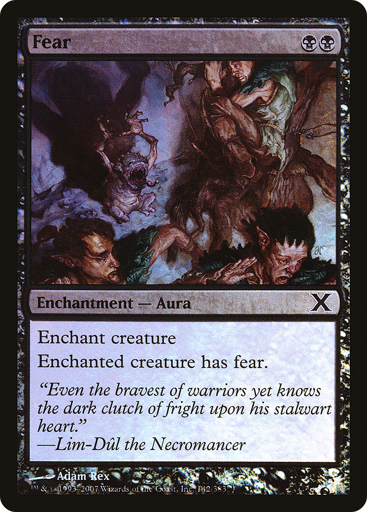 Fear (10E-142★) [Tenth Edition] Foil MTG Single Wizards of the Coast