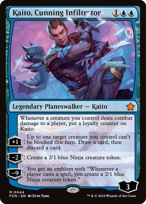 Kaito, Cunning Infiltrator (FDN-044) [Foundations] Foil MTG Single Wizards of the Coast