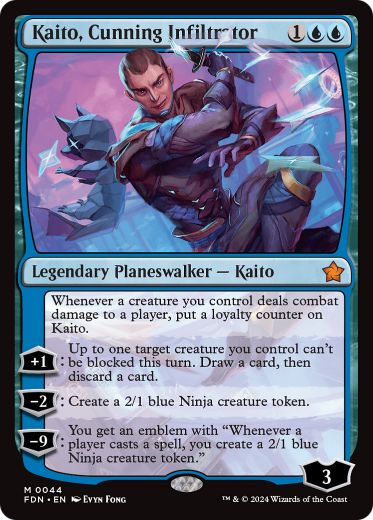 Kaito, Cunning Infiltrator (FDN-044) [Foundations] MTG Single Wizards of the Coast