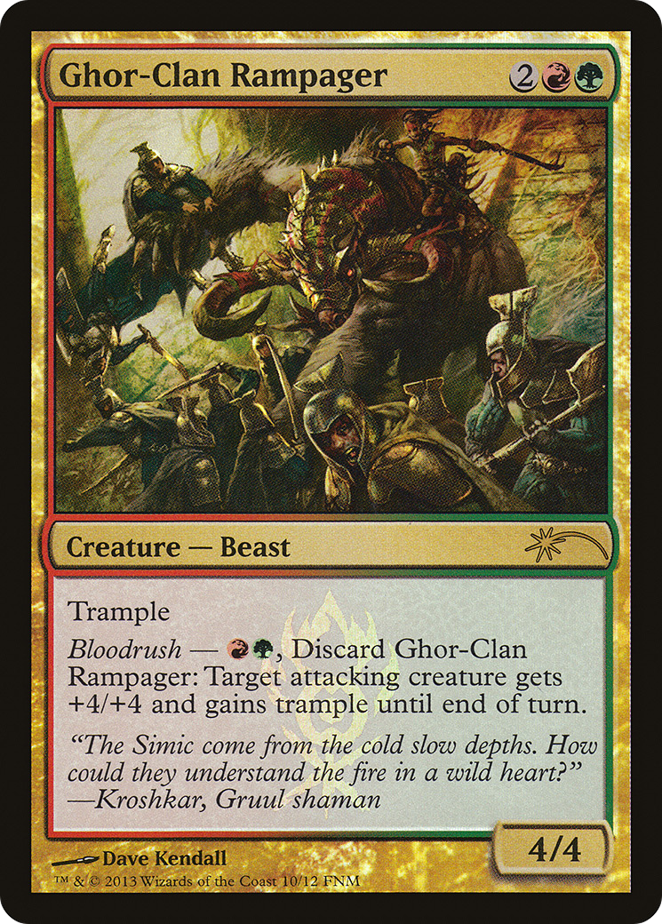 Ghor-Clan Rampager (FNM-010) [Misc] Friday Night Magic 2013 Foil MTG Single Wizards of the Coast