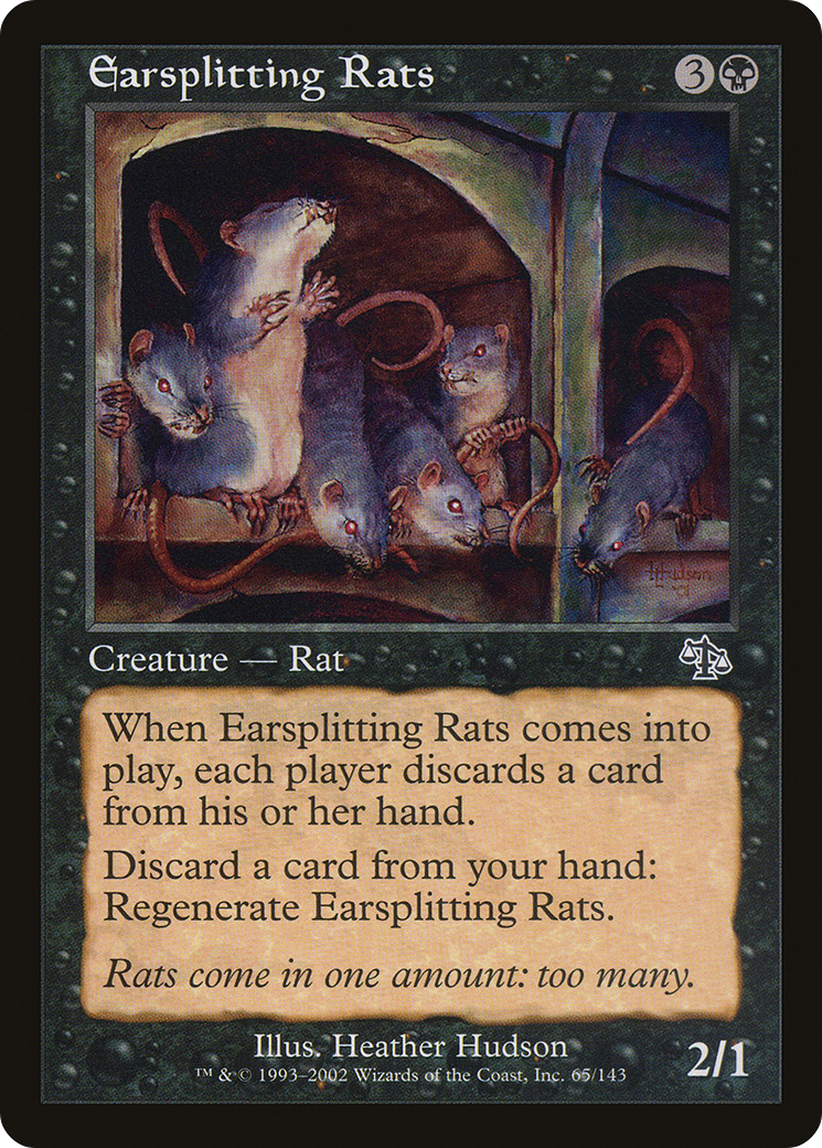 Earsplitting Rats (JUD-065) [Judgment] Foil MTG Single Wizards of the Coast