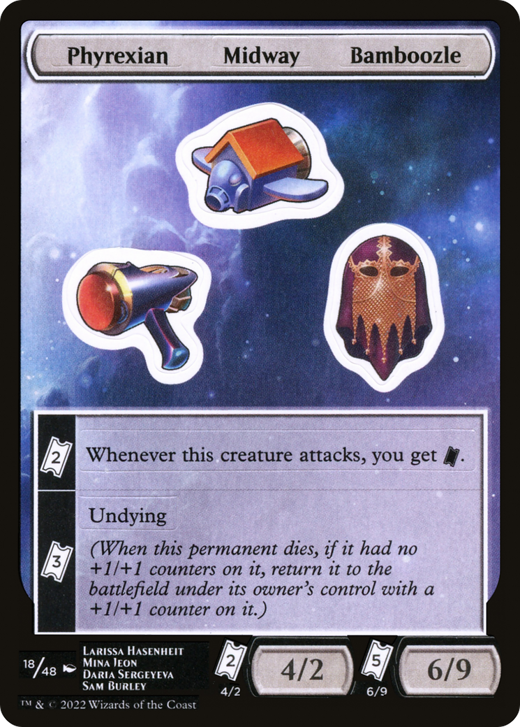 Phyrexian Midway Bamboozle (UNF-018) [Tokens] Unfinity Sticker Sheets MTG Single Wizards of the Coast
