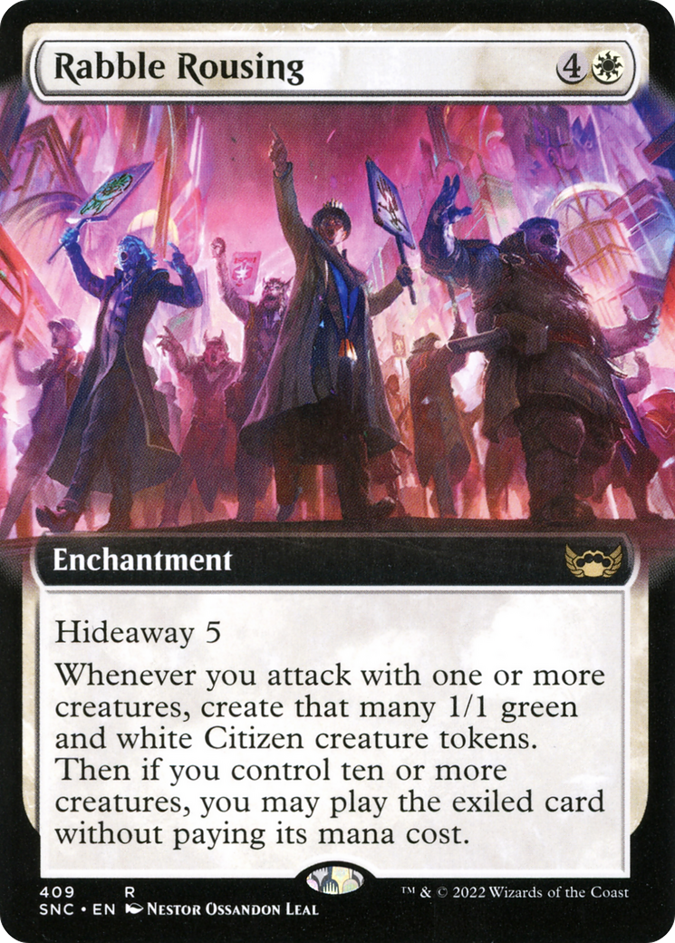 Rabble Rousing (SNC-409) [Streets of New Capenna] (Extended Art) Foil MTG Single Wizards of the Coast