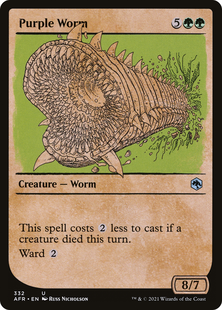 Purple Worm (AFR-332) [Adventures in the Forgotten Realms] (Showcase) MTG Single Wizards of the Coast