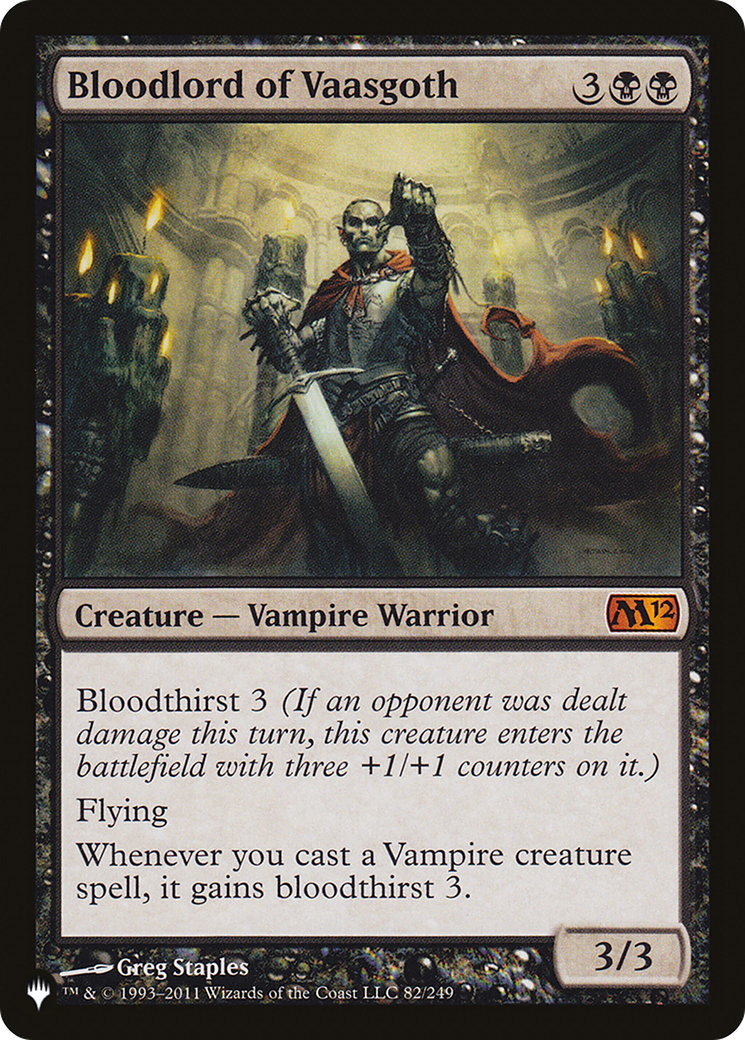 Bloodlord of Vaasgoth (LIST-82/249) [Mystery Booster] The List MTG Single Wizards of the Coast