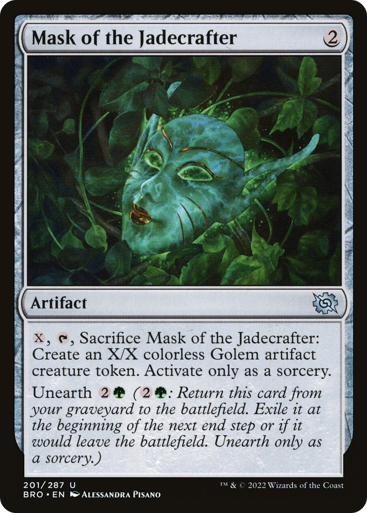 Mask of the Jadecrafter (BRO-201) [The Brothers' War] Foil MTG Single Wizards of the Coast