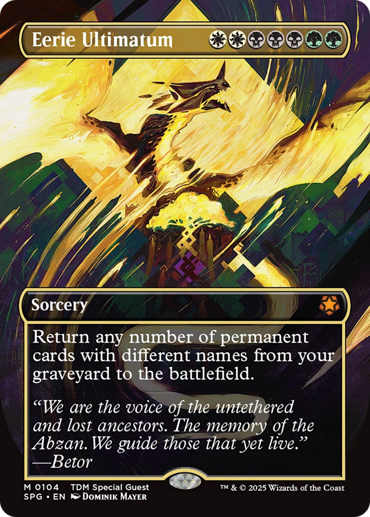 Eerie Ultimatum (SPG-104) [Special Guests] (Borderless) Foil MTG Single Wizards of the Coast