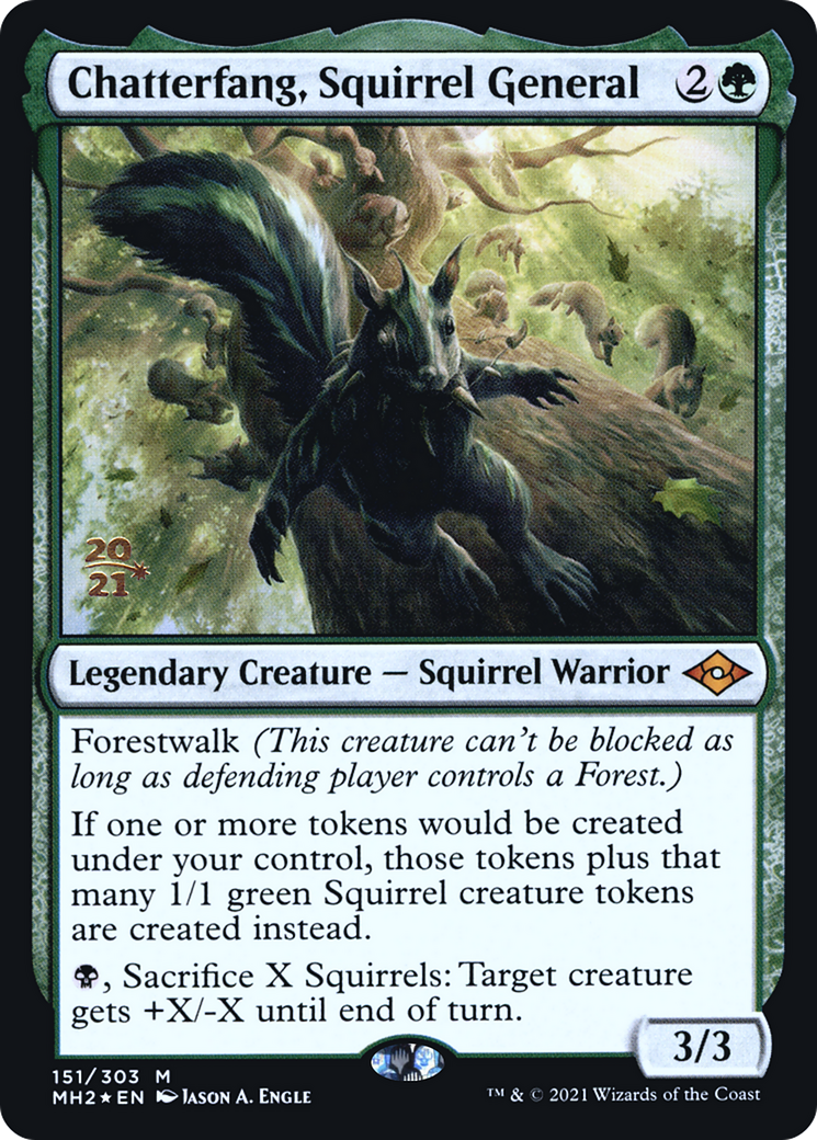 Chatterfang, Squirrel General (PRE-151) [Modern Horizons 2 Promos] Foil MTG Single Wizards of the Coast