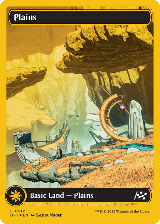 Plains (0512) (First-Place Foil) (DFT-512) [Aetherdrift] (Full Art) Foil MTG Single Wizards of the Coast