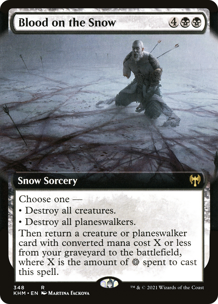 Blood on the Snow (KHM-348) [Kaldheim] (Extended Art) Foil MTG Single Wizards of the Coast