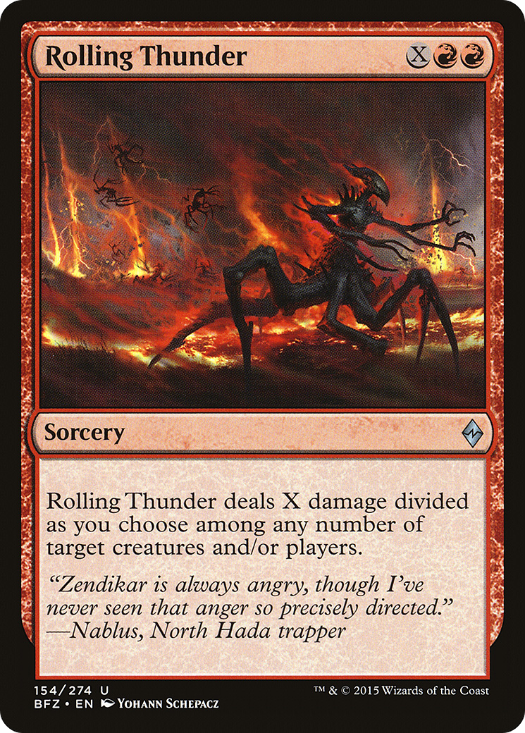 Rolling Thunder (BFZ-154) [Battle for Zendikar] MTG Single Wizards of the Coast